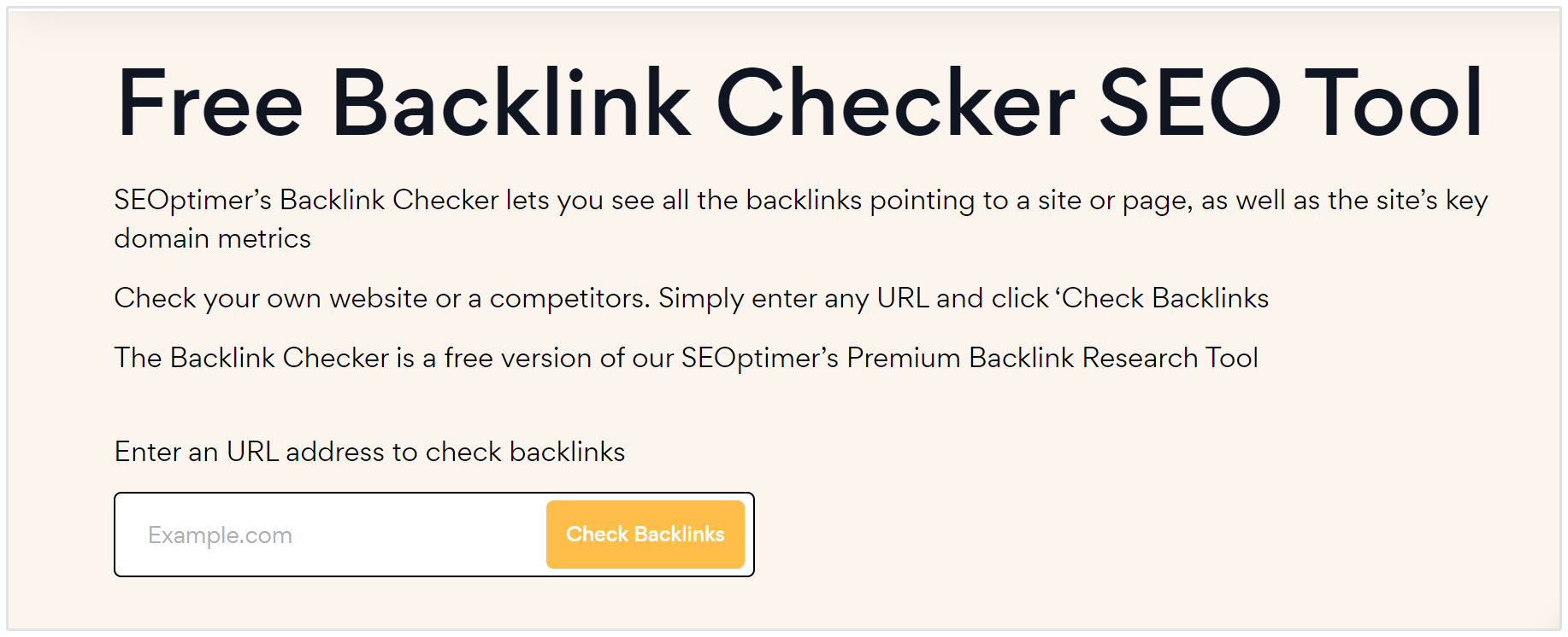 Free Backlink Checker